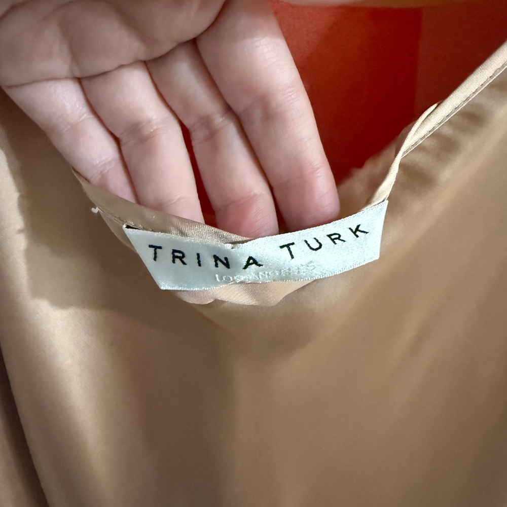 Trina Turk Shante Bicolor Caftan | Heatwave | XL | Resort Luxe - Picture 9 of 9